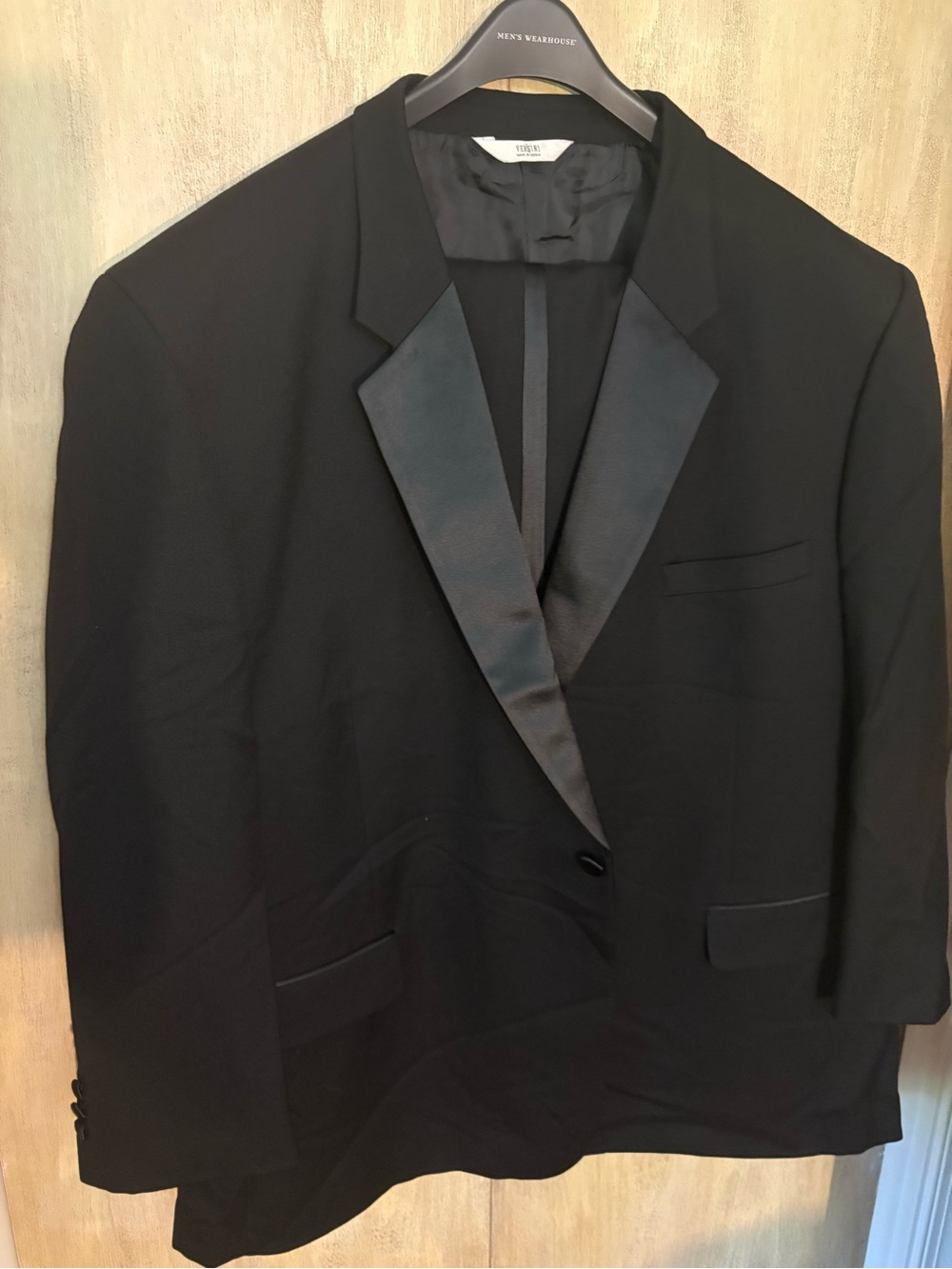 Versini classic black tuxedo suit- pants and blazer 56R